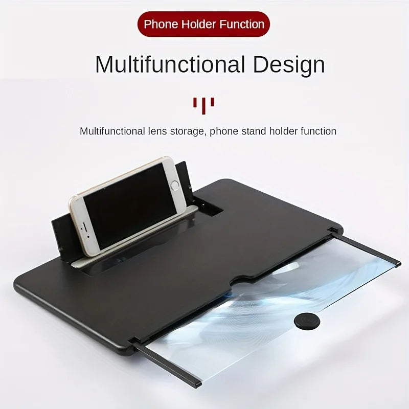 10/12 Inch Mobile Phone Screen Amplifier Multi-Functional HD Amplifier HD Screen Magnifying Glass Anti-Blue Light Eye Protection