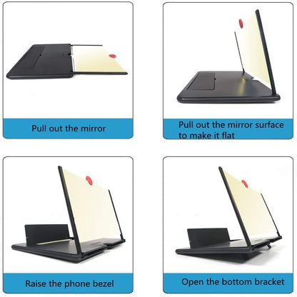 10/12 Inch Mobile Phone Screen Amplifier Multi-Functional HD Amplifier HD Screen Magnifying Glass Anti-Blue Light Eye Protection