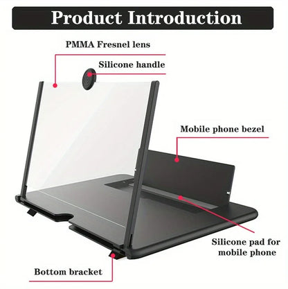10/12 Inch Mobile Phone Screen Amplifier Multi-Functional HD Amplifier HD Screen Magnifying Glass Anti-Blue Light Eye Protection
